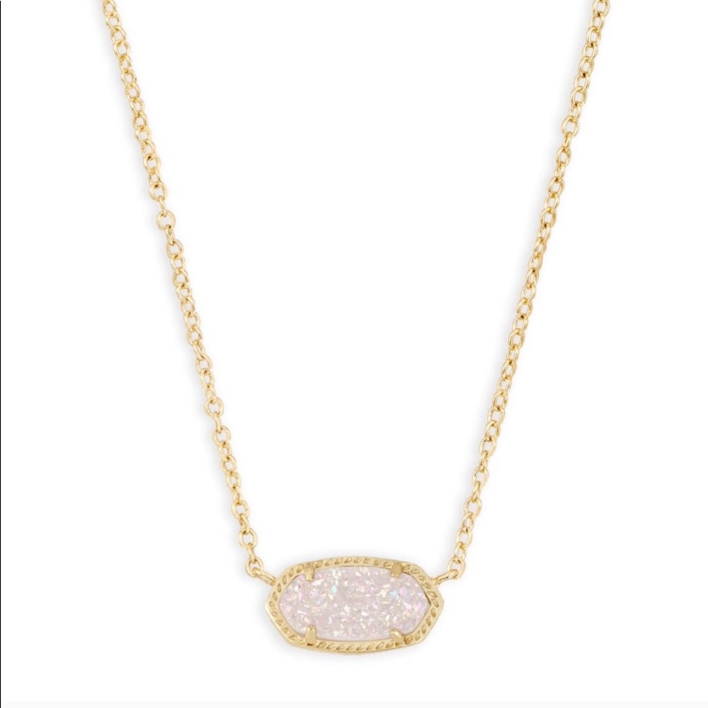 kendra scott elisa necklace gold iridescent drusy